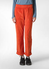 CORDUROY STRAIGHT PANTS, ORANGE - AUTUMN ORANGE | DEHA