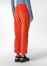 CORDUROY STRAIGHT PANTS, ORANGE - AUTUMN ORANGE | DEHA