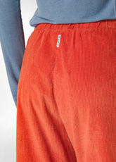 CORDUROY STRAIGHT PANTS, ORANGE - AUTUMN ORANGE | DEHA