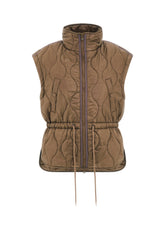 PADDED VEST, BROWN - Jacket - Outlet | DEHA