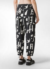 LETTERING BALLOON PANTS, WHITE - MILK WHITE | DEHA