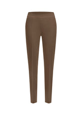 TEXTURED STRAIGHT PANTS, BROWN - BISCUIT BROWN | DEHA