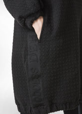 HOUNDSTOOTH OVERSIZE SWEATSHIRT, BLACK - BLACK | DEHA