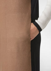 LANGES FARBBLOCK-KLEID, BRAUN - BISCUIT BROWN | DEHA