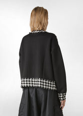 COMBINED TWEED JACKET, BLACK - BLACK | DEHA